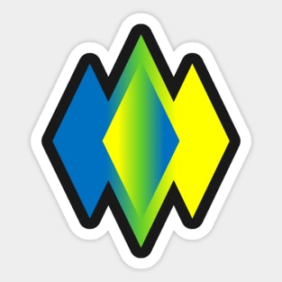 Blue-Yellow Diamonds Sticker